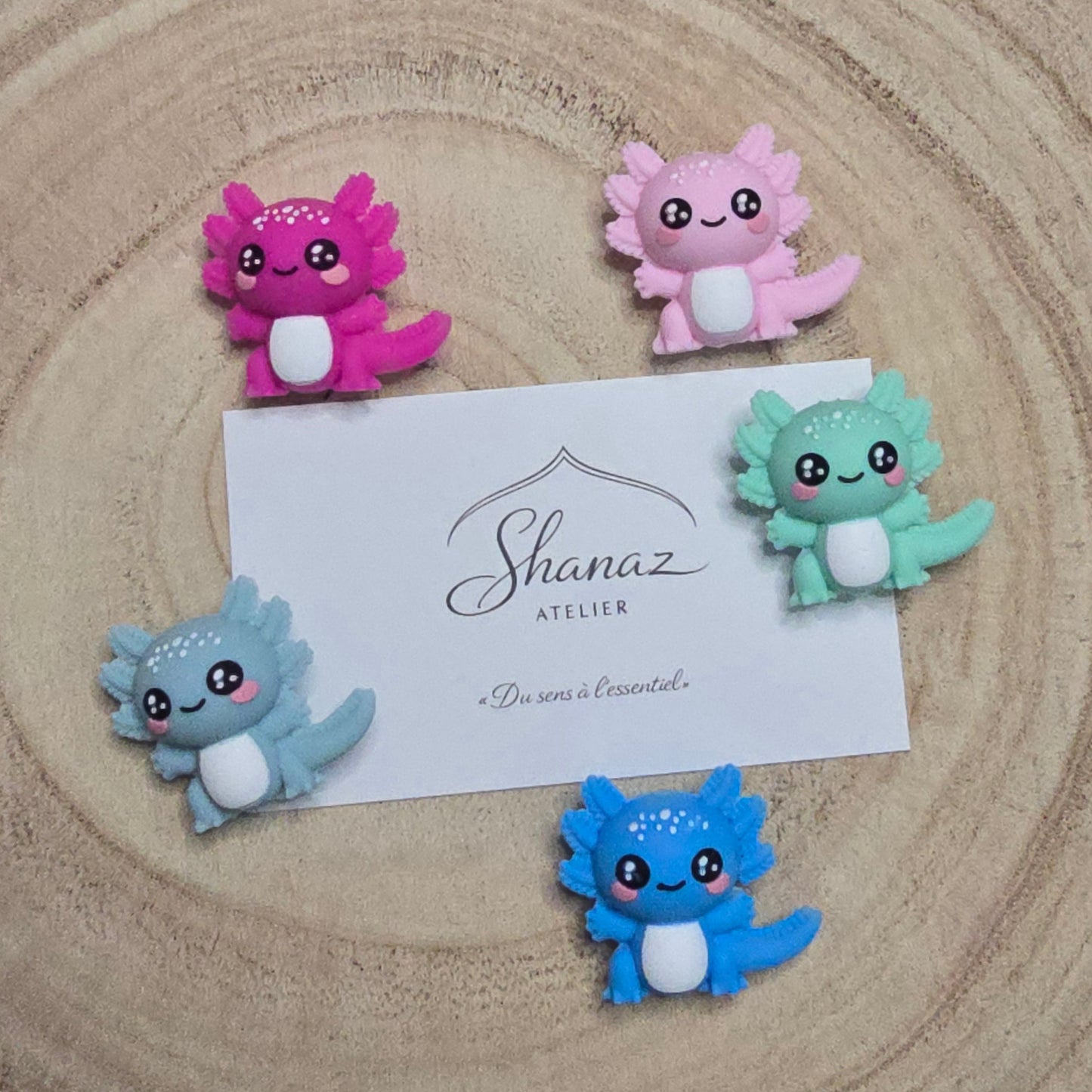 Attache-tétine personnalisée Modèle Naya Axolotl