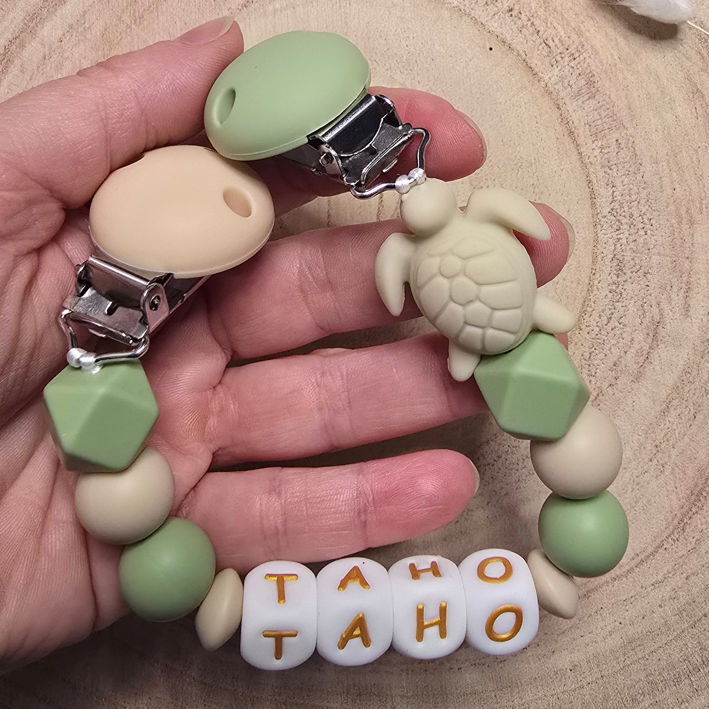 Attache-doudou personnalisé Modèle Tao Tortue