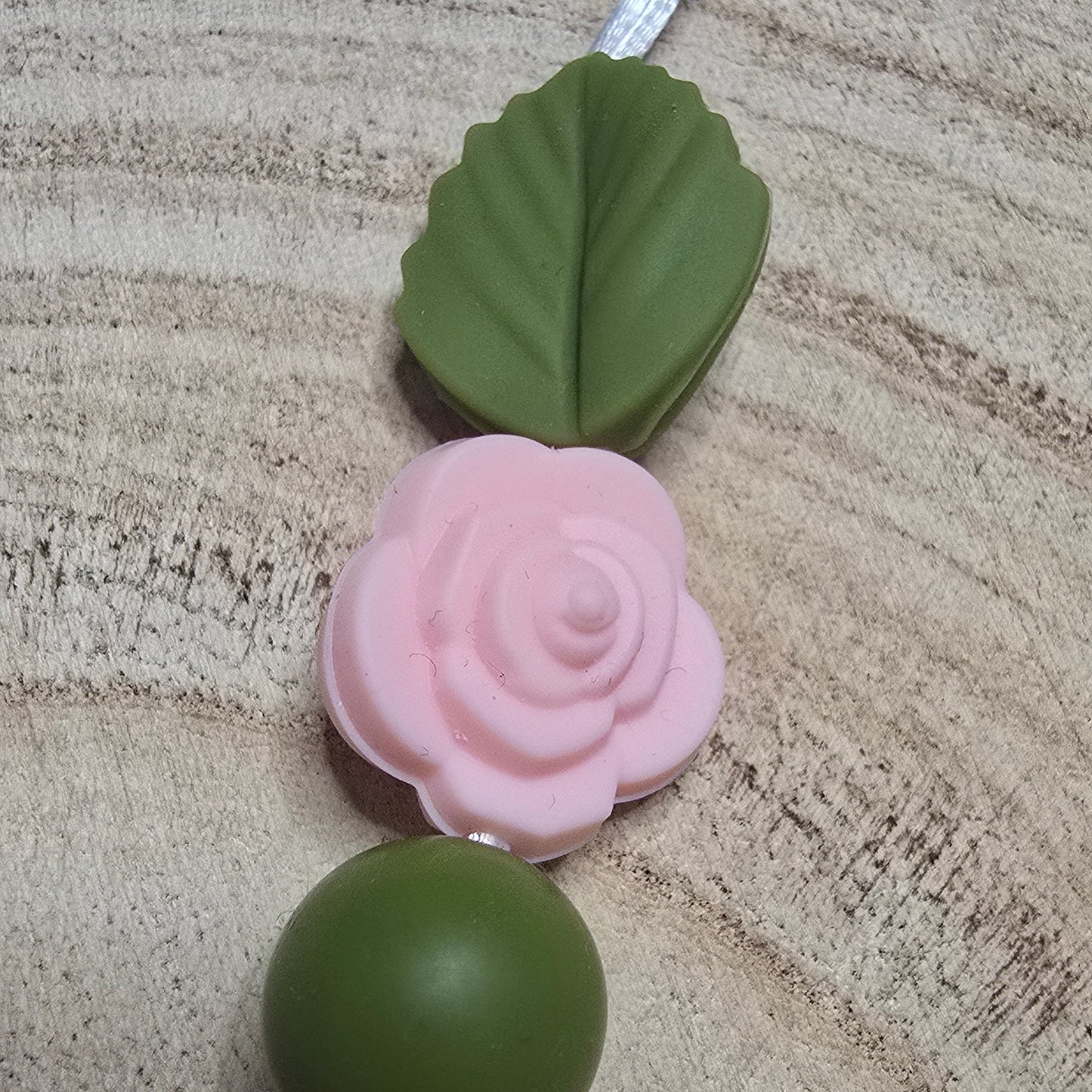 Attache-tétine personnalisée Modèle Palma rosa