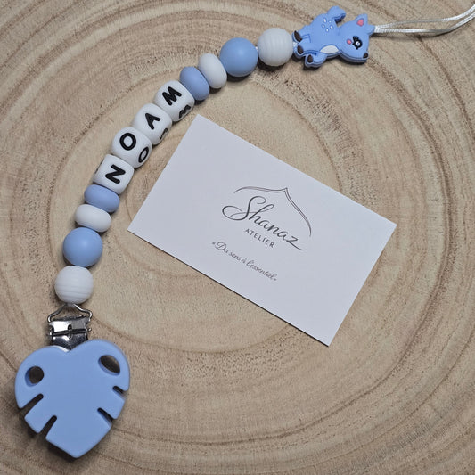 Attache-tétine personnalisée Modèle Noam Petit Faon
