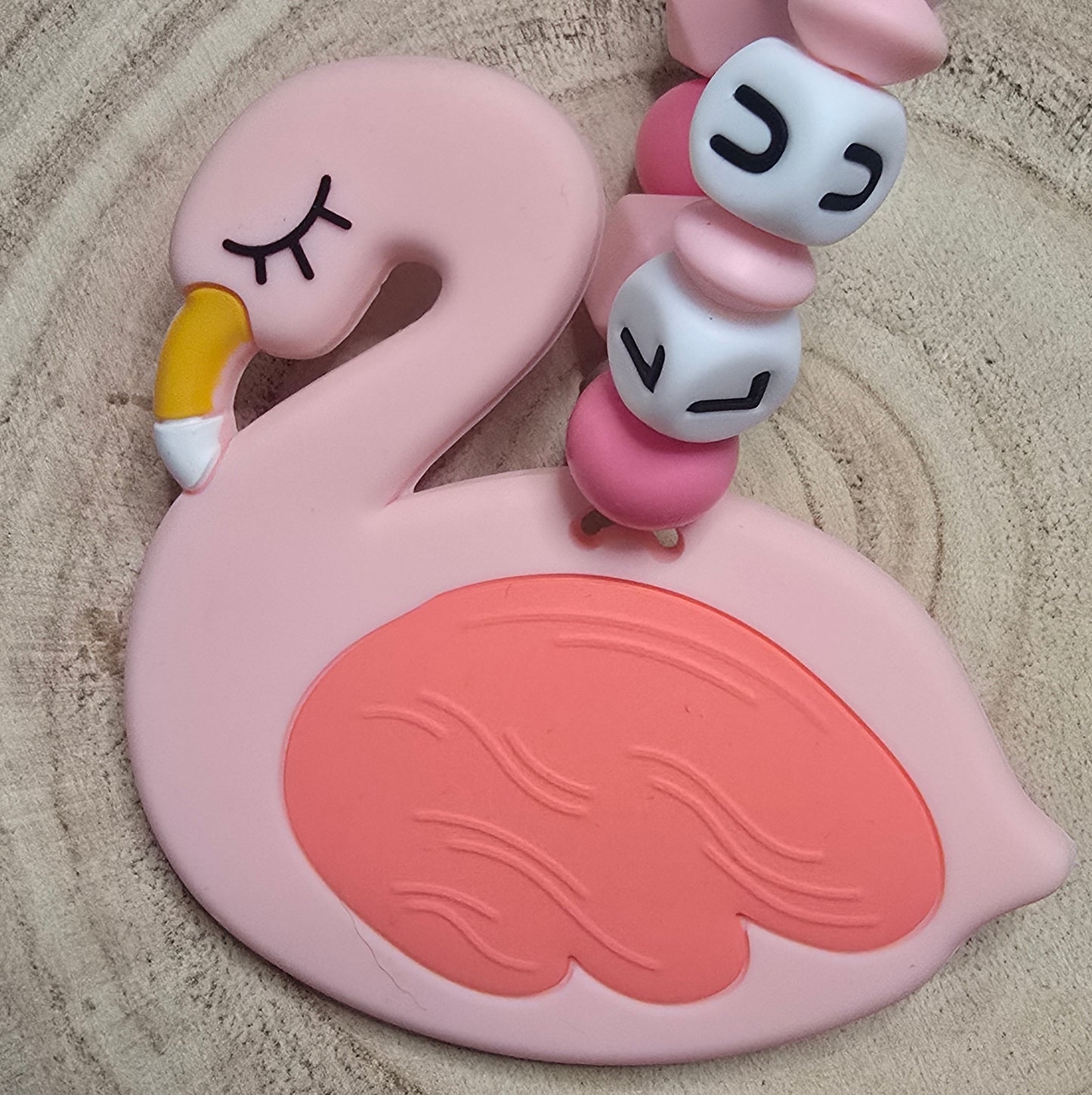 Anneau de dentition Luna Flamant rose