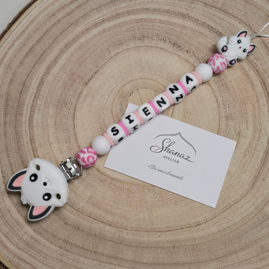 Attache-tétine personnalisée Modèle Sienna Renardeau