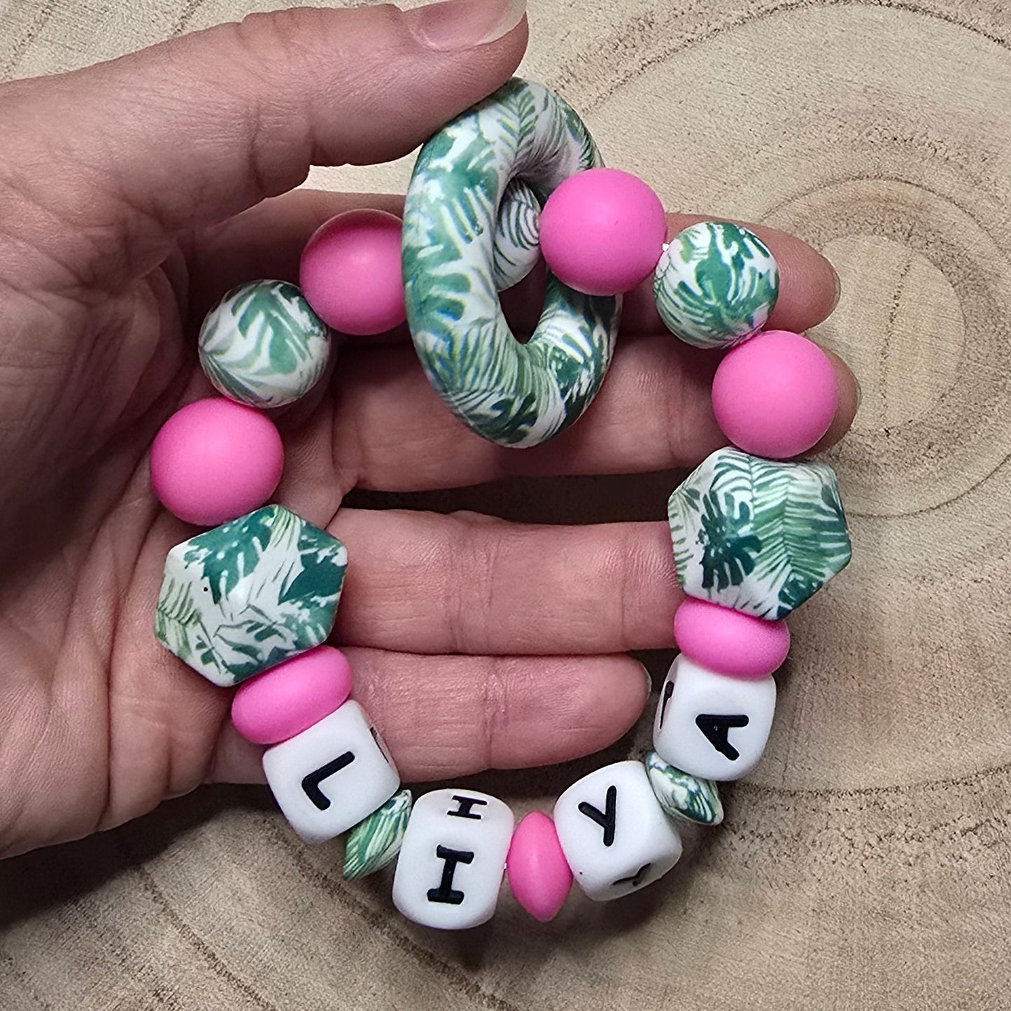 Anneau de dentition Liya Feuillage tropical