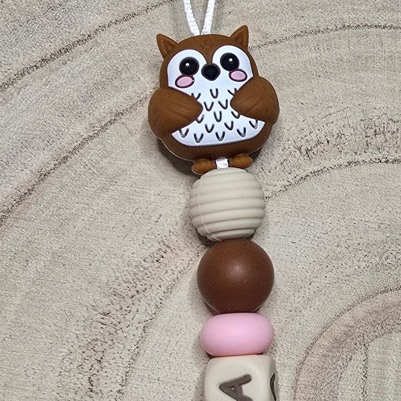 Attache-tétine personnalisée Modèle Jalia Hibou