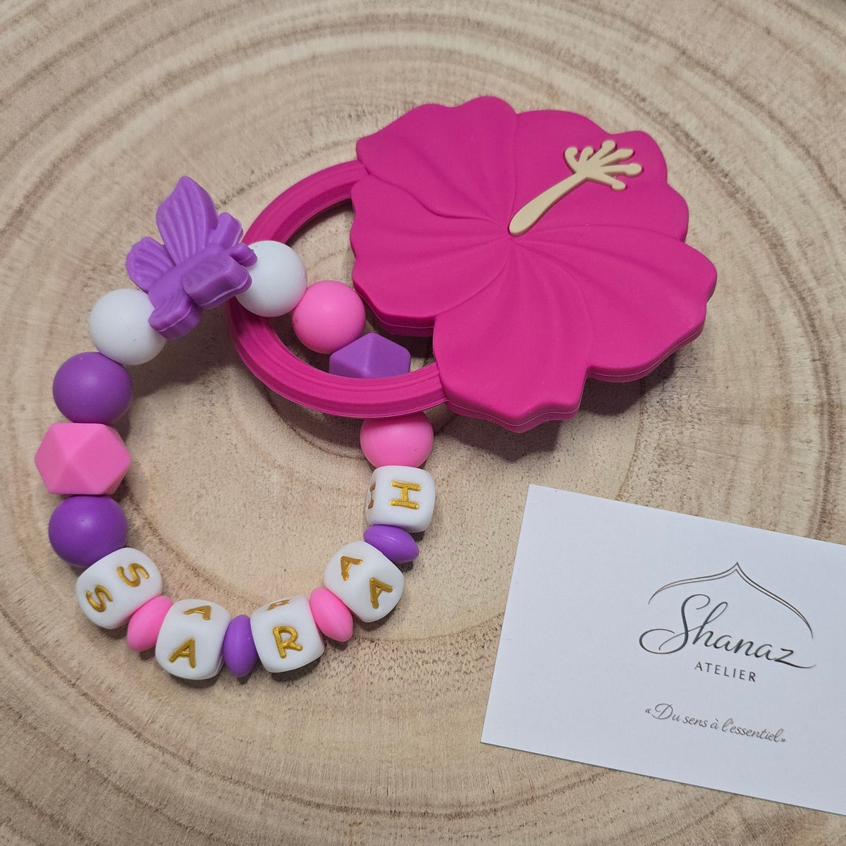 Anneau de dentition Sarah Hibiscus