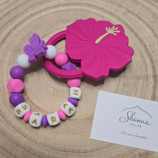 Anneau de dentition Sarah Hibiscus
