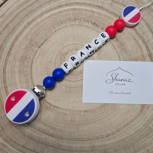 Attache-tétine personnalisée Modèle France